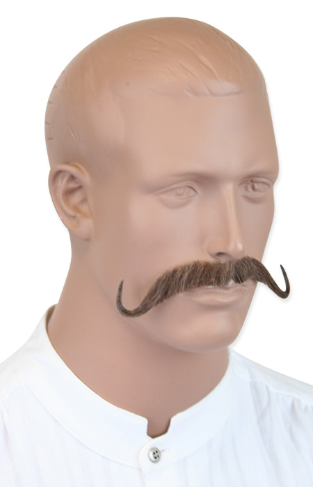  Victorian Old West Mens Mustaches Brown Natural |Antique Vintage Fashioned Wedding Theatrical Reenacting Costume |