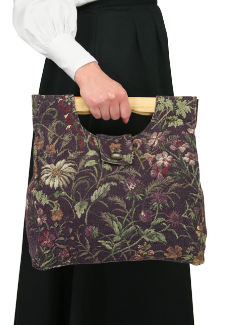  Ladies Accessories Purple Carpetbags |Antique Vintage Old Fashioned Wedding Theatrical Reenacting Costume | Gifts for Her Stocking Stuffers