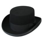  Victorian,Old West,Steampunk,Regency, Mens Hats Black Wool Felt Top Hats |Antique, Vintage, Old Fashioned, Wedding, Theatrical, Reenacting Costume | Motorist