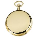 Premium High Polish Gold Plated Mechanical Pocket Watch with Chain