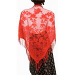 (disco)-Lace Shawl, Red