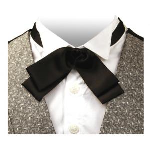  Victorian,Old West Mens Ties Black Satin,Microfiber,Synthetic Solid Bow Ties |Antique, Vintage, Old Fashioned, Wedding, Theatrical, Reenacting Costume |