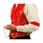 (disco)-Deluxe Sleeve Garter - Red Satin