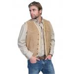 (disco)-Hunter Vest - Boar Suede Leather - Tobacco