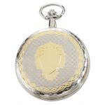 Premium Two Tone Mechanical Pocket Watch with Chain