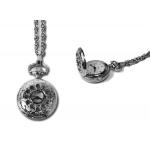 (disco)-Ladies Watch Pendant - Silver, Numbers Visible