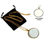 (disco)-Glass Handheld Magnifying Monocle with Chain