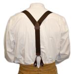  Victorian,Old West,Steampunk,Edwardian Suspenders Brown Elastic Y-Back Braces |Antique, Vintage, Old Fashioned, Wedding, Theatrical, Reenacting Costume | Standard Suspenders,Vintage Golf