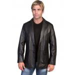 (disco)-Reno Western Blazer - Italian Lamb Leather - Black