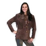 (disco)-Cheyenne Jacket - Boar Suede Leather - Chocolate