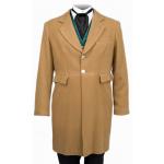 (disco)-100% Wool Frock Coat - Camel