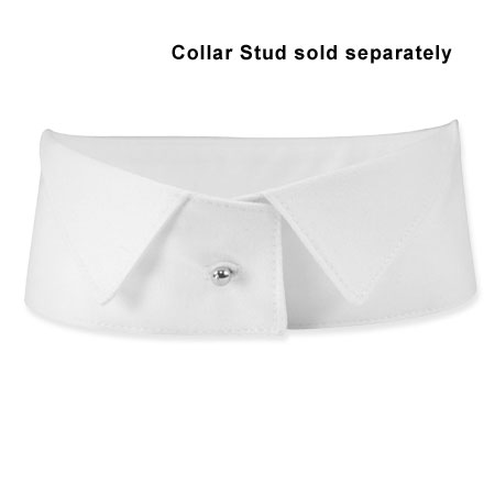 Steampunk Mens White Cotton Solid Detachable Collar | Gothic | Pirate | LARP | Cosplay | Retro | Vampire || Detachable Cotton Collar - Wing Tip