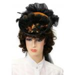 (disco)-Victorian Ladies Hat - Cognac