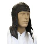 (disco)-Leather Aviator Cap - Brown