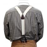  Victorian,Old West, Suspenders Ivory Elastic Y-Back Braces |Antique, Vintage, Old Fashioned, Wedding, Theatrical, Reenacting Costume | Standard Suspenders