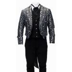 (disco)-Regency Brocade Tailcoat - Silver