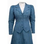 (disco)-Moire Outing Jacket - Blue