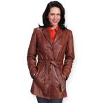 (disco)-Amanda Leather Coat - Soft Touch Lamb - Antique Brown