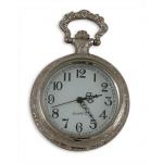 (disco)-Open Face Silver Magnifier Pocket Watch