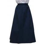 Cotton Twill Walking Skirt - Navy
