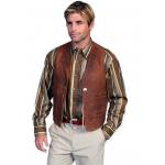 Old West, Mens Vests Brown Leather Solid Leather Vests |Antique, Vintage, Old Fashioned, Wedding, Theatrical, Reenacting Costume |