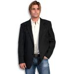 (disco)-Embroidered Western Blazer - Black