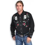 (disco)-Gothic Rose Western Shirt