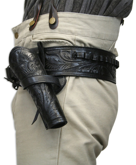 western cross draw holster and rh belt and holster
