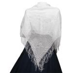 (disco)-Lace Shawl, White