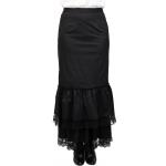 (disco)-Victorian Skirt, Fitted, Black