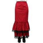 (disco)-Victorian Skirt, Fitted, Red
