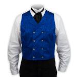 (disco)-Baker City Silk Vest - Royal Blue