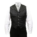  Victorian,Old West, Mens Vests Black Silk Floral Dress Vests |Antique, Vintage, Old Fashioned, Wedding, Theatrical, Reenacting Costume |