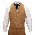 (disco)-Four-Pocket Canvas Vest (Big and Tall) - Brown