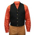 (disco)-Four-Pocket Canvas Vest (Big and Tall) - Black