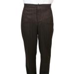 (disco)-NEW Birmingham Pants - Brown Pinstripe
