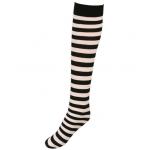  Victorian,Steampunk, Ladies Lingerie Black,White Synthetic Stripe Stockings |Antique, Vintage, Old Fashioned, Wedding, Theatrical, Reenacting Costume | Frankenstein,Pirate