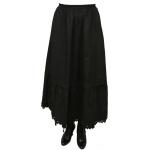 (disco)-Traditional Victorian Petticoat - Black Cotton