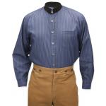 (disco)-Payson Stripe Shirt - Gray/Blue