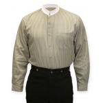 (disco)-Payson Stripe Shirt - Tan/Green