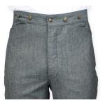 (disco)-Wickham Trousers - Gray Herringbone