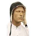 (disco)-Premium Leather Aviator - Black / Sherpa