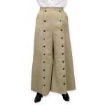  Victorian,Old West, Ladies Skirts Brown,Tan Cotton Solid Work Skirts,Riding Pants,Work Pants,Split Skirts |Antique, Vintage, Old Fashioned, Wedding, Theatrical, Reenacting Costume | 