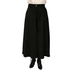  Victorian,Old West Ladies Pants Black Synthetic Solid Work Pants,Riding Pants,Split Skirts |Antique, Vintage, Old Fashioned, Wedding, Theatrical, Reenacting Costume |