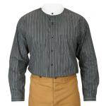 (disco)-Clifford Band Collar Shirt - Black