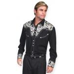 (disco)-Gunfighter Western Shirt - Silver