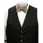 (disco)-Self Tie Bowtie - Gold Paisley
