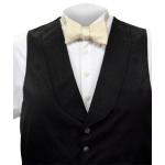 (disco)-Self Tie Bowtie - Cream Paisley
