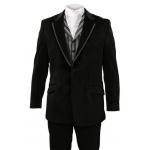 (disco)-Smoking Jacket - Vintage Wool Velvet