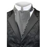 (disco)-Striped Ascot - Black / Silver (DO NOT USE - DUPLICATE)